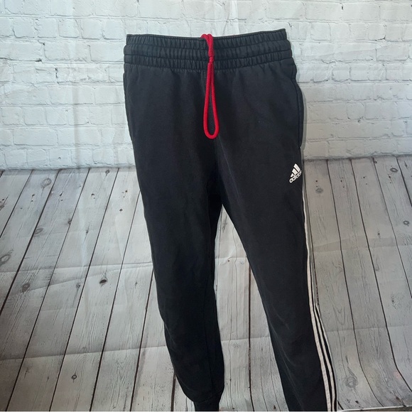 adidas Other - Adidas Black, White & Red sweatpants size S